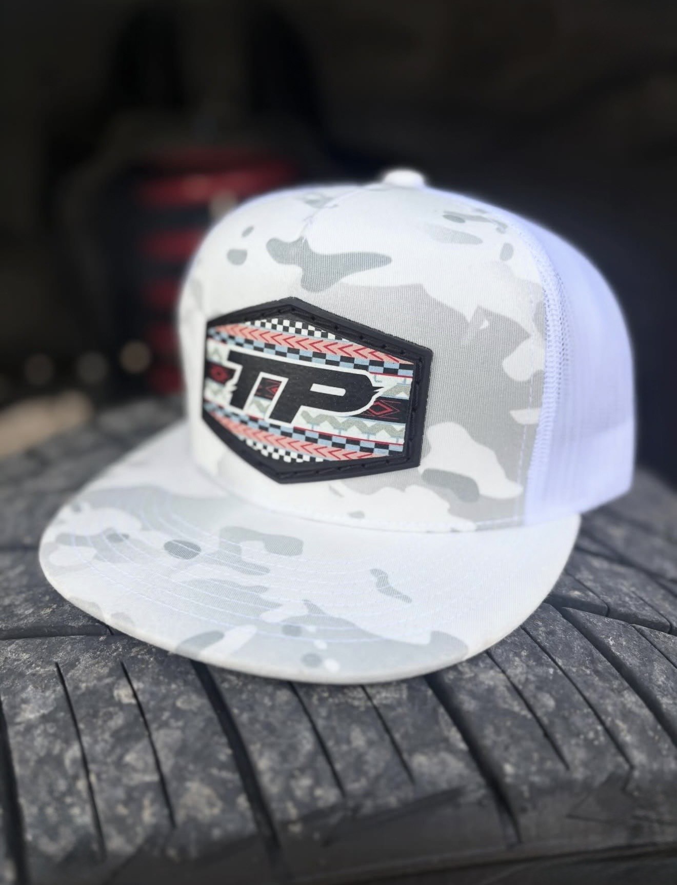 Close-up of a Tibbets Performance hat